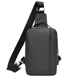 Unisex External Usb Charge Chest Bags Men Chest Pack Travel Crossbody Bag Anti Theft Chest Bags