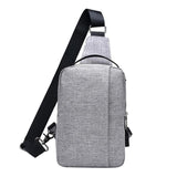 Unisex External Usb Charge Chest Bags Men Chest Pack Travel Crossbody Bag Anti Theft Chest Bags