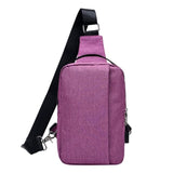 Unisex External Usb Charge Chest Bags Men Chest Pack Travel Crossbody Bag Anti Theft Chest Bags