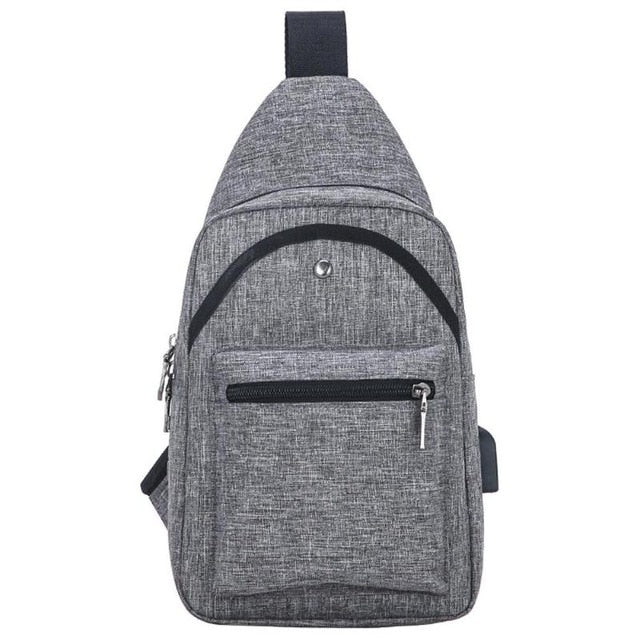 Brand Usb Charge Anti Theft Chest Pack Fashion Men Portable Waterproof Travel Organizer Sling