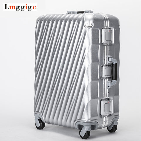 Aluminum Frame+Pc Travel Rolling Lugagge Suitcase Bag,Malas De Viagem Com,Trip Box,Hardside Carry