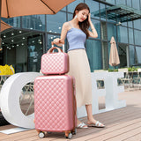 Carry-On Suitcase With Wheels Women Luggage With 14 Inch Travel Bag Cosmetic Bags Luggage Sets