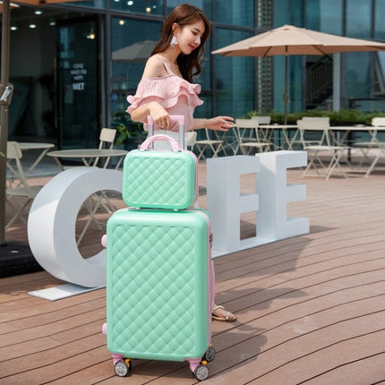 Carry-On Suitcase With Wheels Women Luggage With 14 Inch Travel Bag Cosmetic Bags Luggage Sets