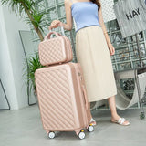 Carry-On Suitcase With Wheels Women Luggage With 14 Inch Travel Bag Cosmetic Bags Luggage Sets