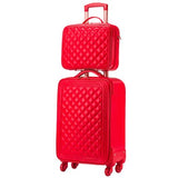 Trolley Luggage Picture Box Travel Bag Universal Wheels Married The Box Bride Suitcase Red