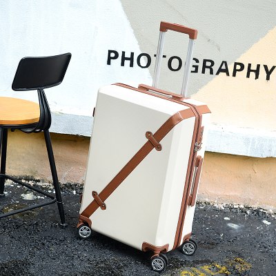 24 Inches Beige/Golden/Silver/Blue/Green Abs Hardside Trolley Luggage On Universal Wheels,Lovely