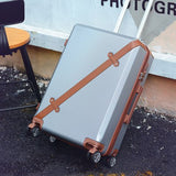 24 Inches Beige/Golden/Silver/Blue/Green Abs Hardside Trolley Luggage On Universal Wheels,Lovely