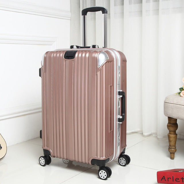 Men Aluminum Frame Rolling Luggage,Travel Suitcase Bag,Women Trolley Case, Wheel Carry-On,