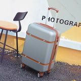 Vintage Travel Suitcase,Rolling Luggage Bag,Women Trolley Case With Wheel, Abs Shell Hardcase Box