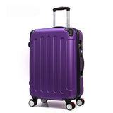 28 Inch Classic Striped Patch Trolley Suitcase/Rolling Spinner Wheels Pull Rod Luggage/Women Girl