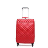 Women 'S Waterproof Pu Leather Travel Rolling Luggage Suitcase Bag Trolley Case Set, New