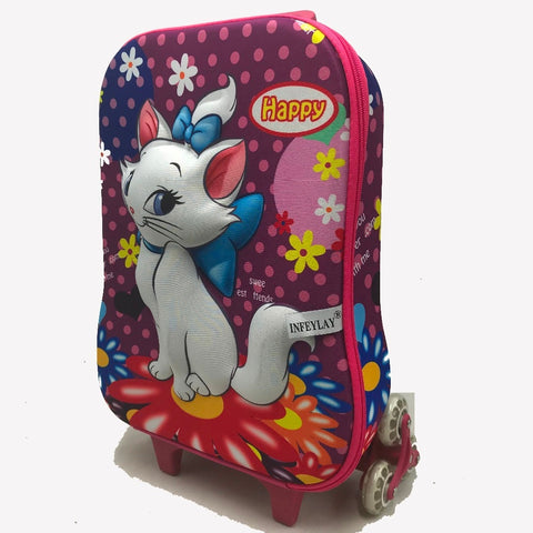 3D Extrusion Eva Princess Child Luggage 16 Inches Cartoon Kids Climb Stairs Suitcase Travel The