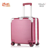 18 Inch Valise Cabine Custom Luggage Business Trolley Min Abs+Aluminium Luggage Scooter Suitcase