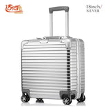 18 Inch Valise Cabine Custom Luggage Business Trolley Min Abs+Aluminium Luggage Scooter Suitcase