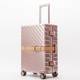 20'24'28' Aluminum Frame Spinner Luggage Carro Carry-On Cabin Tsa Lock Travel Trolley Koffer