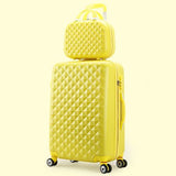 Korea Fashion 14 28Inches Abs+Pc Travel Luggage Bags Sets On 8-Universal Wheels,Girl Candy Color