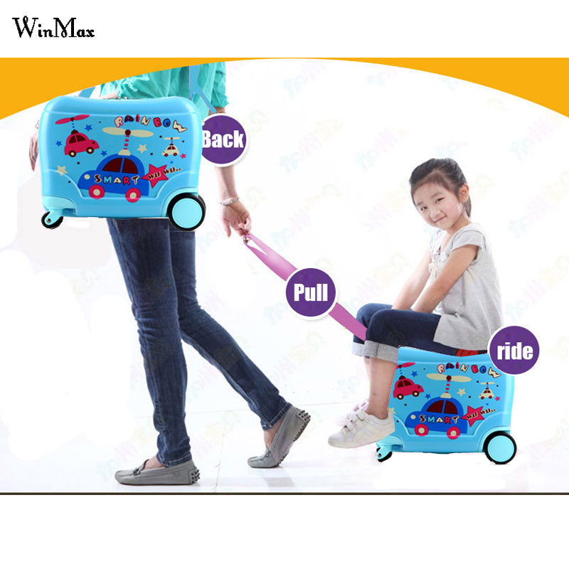 Anime Stereo Student Children  Trolley Case Cute Kids Travel Suitcase Boy Girl Cartoon Backpack
