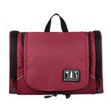 BAGSMART Nylon Cosmetic Bag With Hanger Waterproof Toiletry Bag Portable Makeup Bag Unisex