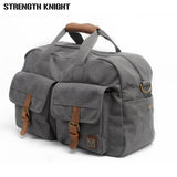 Vintage Retro Military Canvas Leather Men Travel Bags Luggage Bags Men Duffle Bags Leather