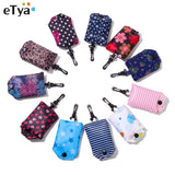 Etya Women Reusable Shopping Bag Foldable Bag Fashion Flower Printing Folding Recycle Handbags Home