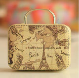 Lvv Home Retro Portable Stud Earrings Storage Box/Creative Iron Mini Luggage Candy Box Earphone Box