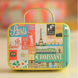 Lvv Home Retro Portable Stud Earrings Storage Box/Creative Iron Mini Luggage Candy Box Earphone Box