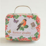 Lvv Home Retro Portable Stud Earrings Storage Box/Creative Iron Mini Luggage Candy Box Earphone Box