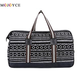 Canvas Women Ethnic Printed Travel Luggage Totes Girls Zipper Large Capacity Travel Bag Large