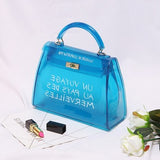 Clear Transparent Pvc Shoulder Bags Women Candy Color Women Jelly Bags Purse Solid Color Handbags