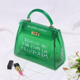 Clear Transparent Pvc Shoulder Bags Women Candy Color Women Jelly Bags Purse Solid Color Handbags