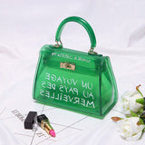 Clear Transparent Pvc Shoulder Bags Women Candy Color Women Jelly Bags Purse Solid Color Handbags