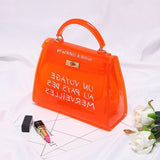 Clear Transparent Pvc Shoulder Bags Women Candy Color Women Jelly Bags Purse Solid Color Handbags