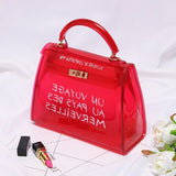 Clear Transparent Pvc Shoulder Bags Women Candy Color Women Jelly Bags Purse Solid Color Handbags