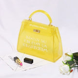 Clear Transparent Pvc Shoulder Bags Women Candy Color Women Jelly Bags Purse Solid Color Handbags