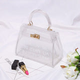 Clear Transparent Pvc Shoulder Bags Women Candy Color Women Jelly Bags Purse Solid Color Handbags