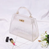 Clear Transparent Pvc Shoulder Bags Women Candy Color Women Jelly Bags Purse Solid Color Handbags