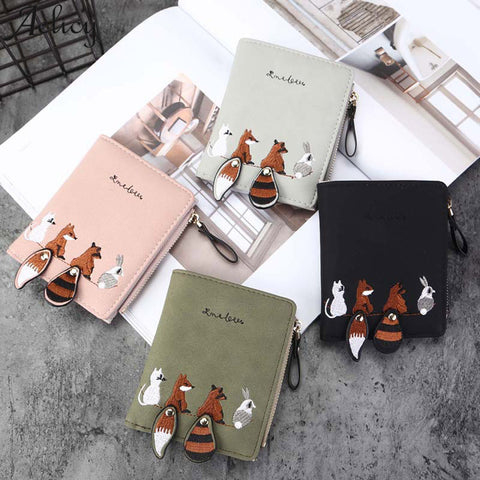 2018  Vintage Wallets Cartoon Animal Candy Colored Girls Coin Bags Women Key Wallets Children