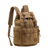 Canvas Backpac Vintage Canvas Leather Backpack Hiking Daypacks Computers Laptop
