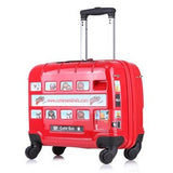 Travel Tale Cartoon Children Bus Car Abs+Pc Rolling Luggage Spinner Brand Travel Suitcase Fashion