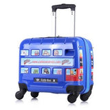 Travel Tale Cartoon Children Bus Car Abs+Pc Rolling Luggage Spinner Brand Travel Suitcase Fashion
