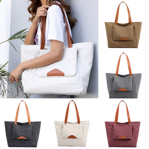 Leisure  Shopping Travel Canvas Large Capacity Shoulder Bag Handbag Bag