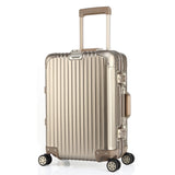 Kroeus Carry On Luggage Suitcase Aluminum Magnesium Alloy Tsa Lock Large Capacity 8 Wheels