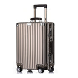 Kroeus Suitcase Carry Case Aluminum - Magnesium Alloy Body 8 Wheels Stepless Adjustment Tsa Lock