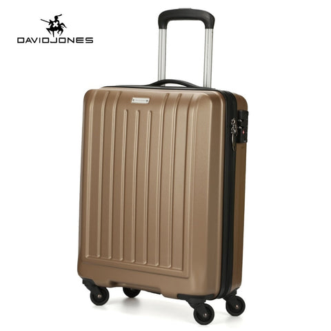 Davidjones Wheel Travel Suitcase Carry On Trolley Bag Spinner Cabin Large Luggage Bag Girl