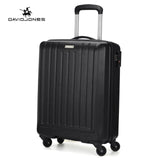 Davidjones Wheel Travel Suitcase Carry On Trolley Bag Spinner Cabin Large Luggage Bag Girl