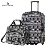 Davidjones Wheel Travel Suitcase Set Carry On Trolley Bag Fixed Cabin Large Luggage Bag Girl