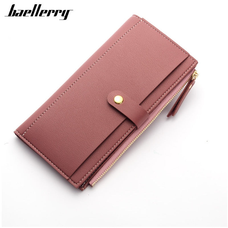 Women's Long Wallet European and American Fashion Solid Large
