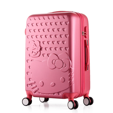 24 Inch,Travel Suitcases,Spinner Rolling Luggage Set,Hello Kitty Suitcase Set,Abs Luggage