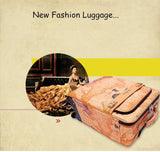 Wholesale!16 18 20 22 24" High Quality World Map Pu Leather Travel Luggage Suitcase On Universal