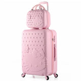 14+20 Inch Hello Kitty Suitcase,Spinner Rolling Luggage,Suitcases On Wheels,Trolley Luggage